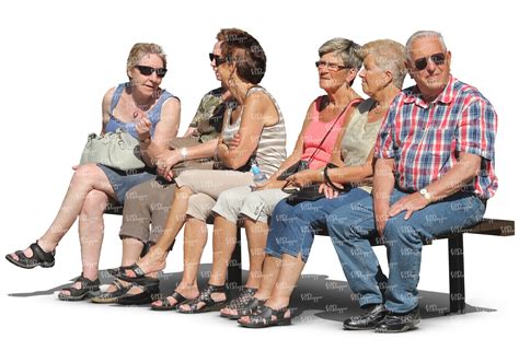 people sitting on bench